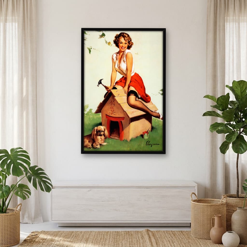 Quadro Decorativo Pin-up Girl: Home Sweet Home
