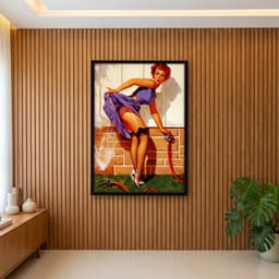 Quadro Decorativo Pin-up Girl: A Near Miss