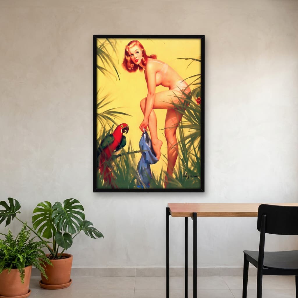 Quadro Decorativo Pin-up Girl: Bare Essentials