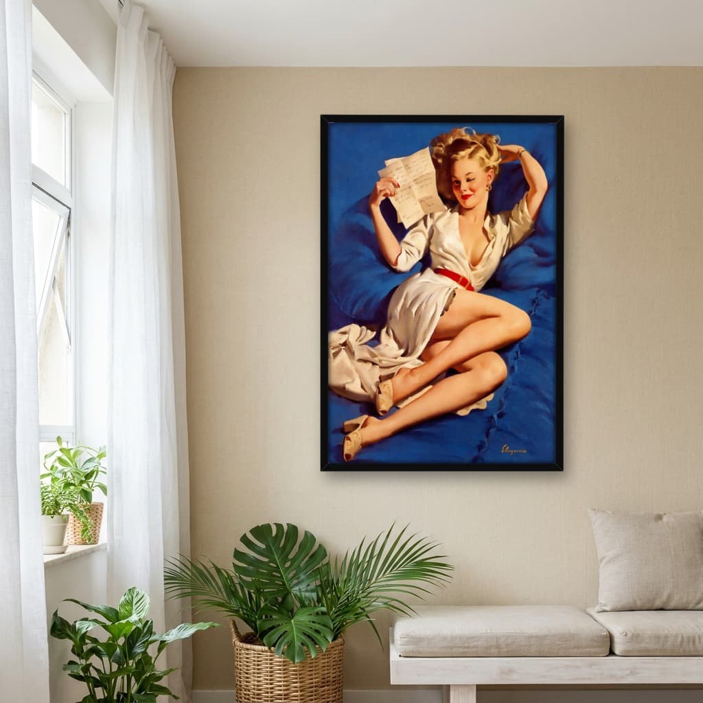 Quadro Decorativo Pin-up Girl: He Thinks I'm Too Good To Be True