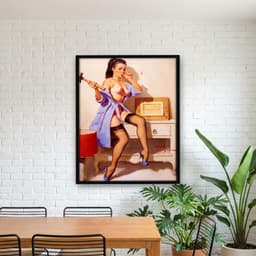 Quadro Decorativo Pin-up Girl: The Wrong Nail