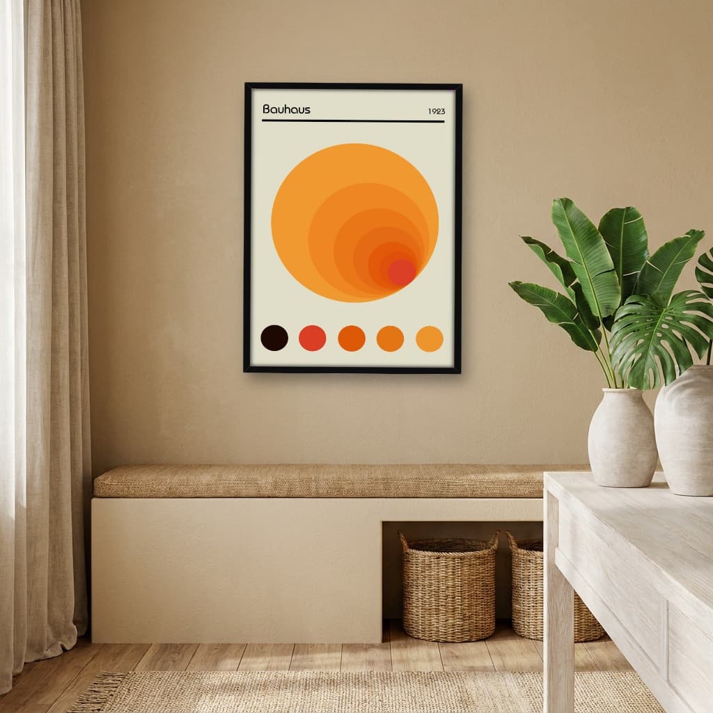 Quadro Decorativo Bauhaus Orange