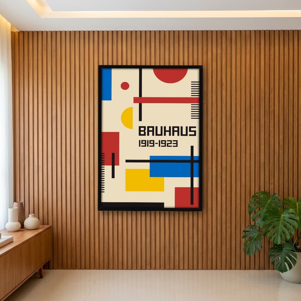 Quadro Decorativo Arte Bauhau 1919-1923 Abstrato Geométrico