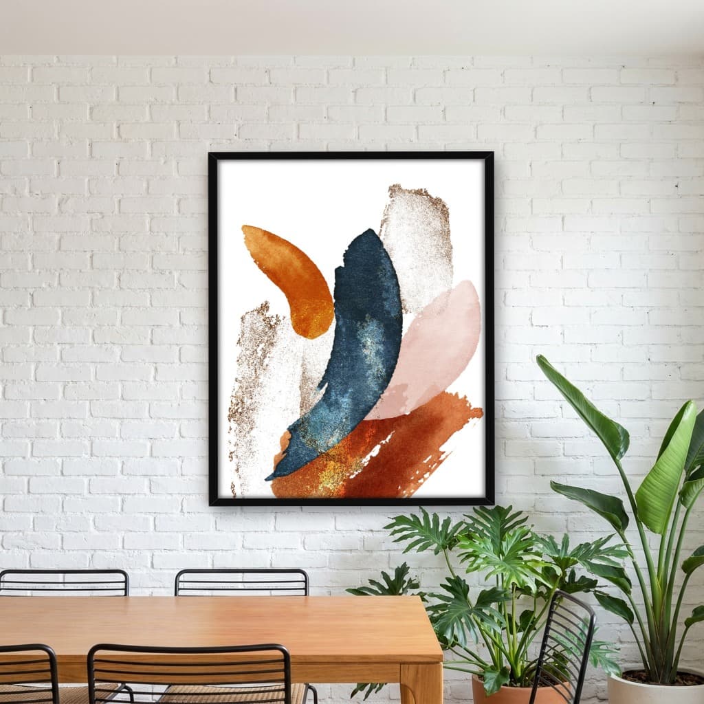 Quadro Decorativo Formas Abstratas Aquarelas -vs02