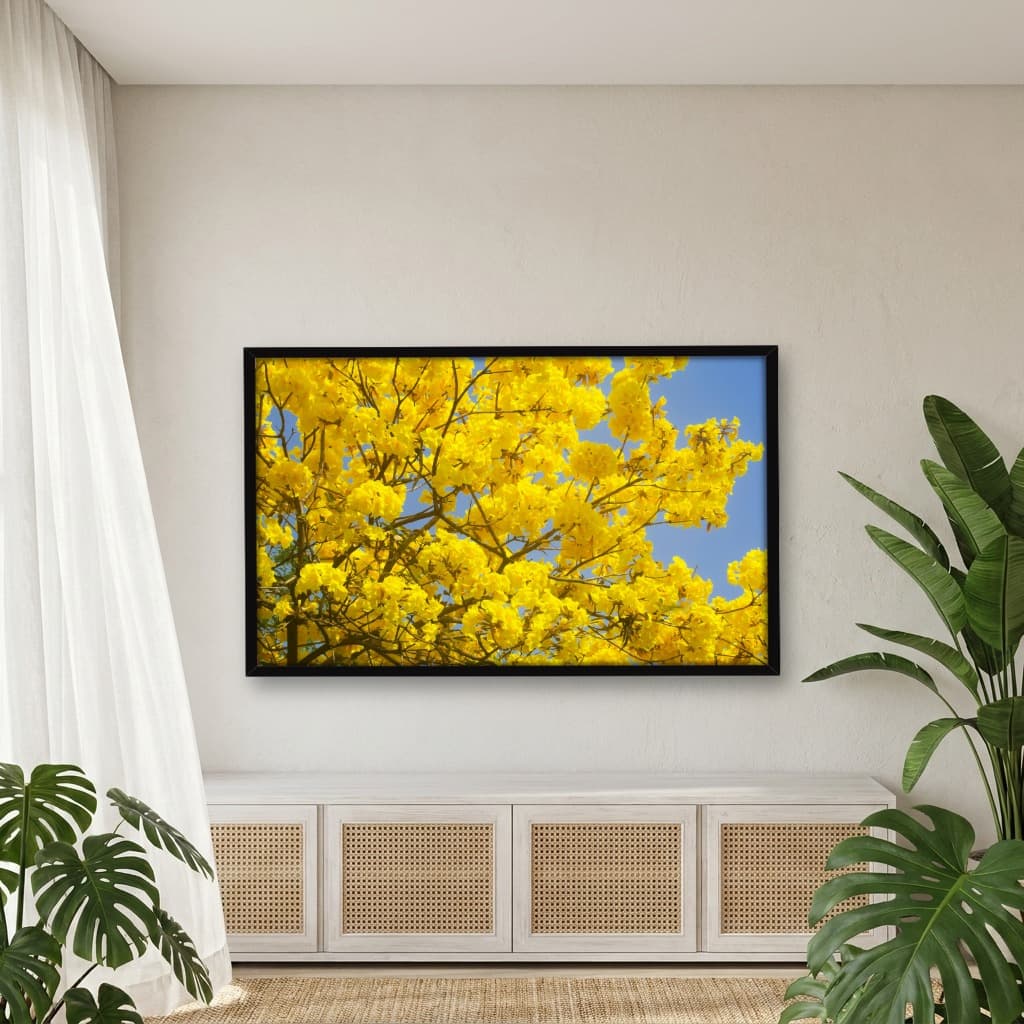 Quadro Decorativo Ipê-amarelo Com Céu Azul