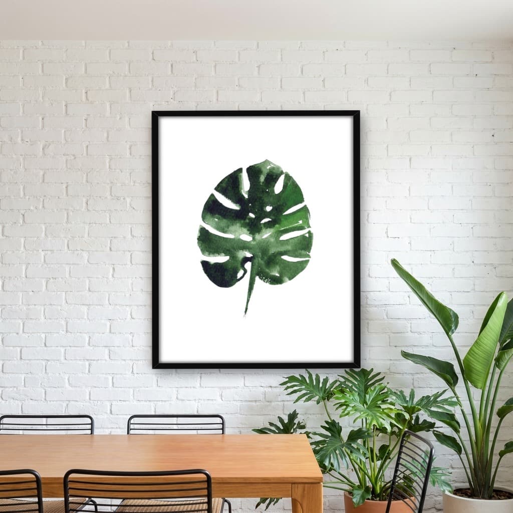Quadro Decorativo Folha Verde Tropical I