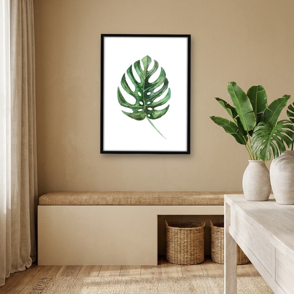Quadro Decorativo Folha Verde Tropical IV