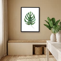 Quadro Decorativo Folha Verde Tropical IV