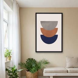 Quadro Decorativo Formas e Linhas Geométrico Côncavo