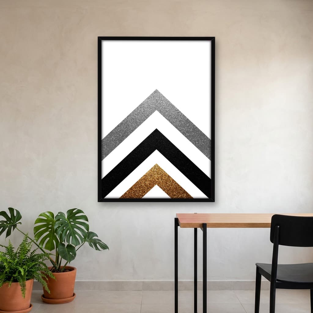 Quadro Decorativo Gold Printable Geometric Art