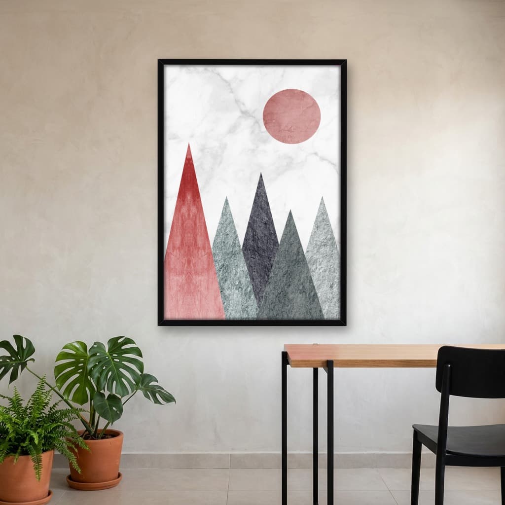 Quadro Decorativo de Desenho Geométrico - Arte e decoração para casa - Opção 05
