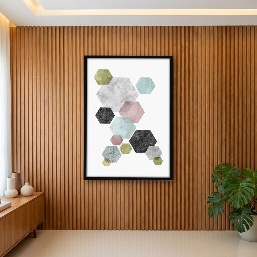 Quadro Decorativo de Desenho Geométrico - Arte e decoração para casa - Opção 09