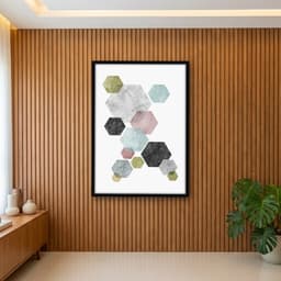Quadro Decorativo de Desenho Geométrico - Arte e decoração para casa - Opção 09