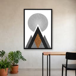 Quadro Decorativo Gold Printable Geometric Art - II