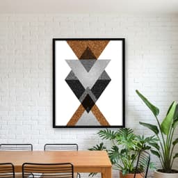 Quadro Decorativo Gold Printable Geometric Art - III