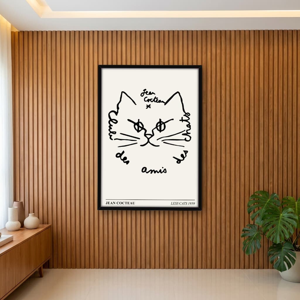 Quadro Decorativo Jean Cocteau - Less Cat 1959