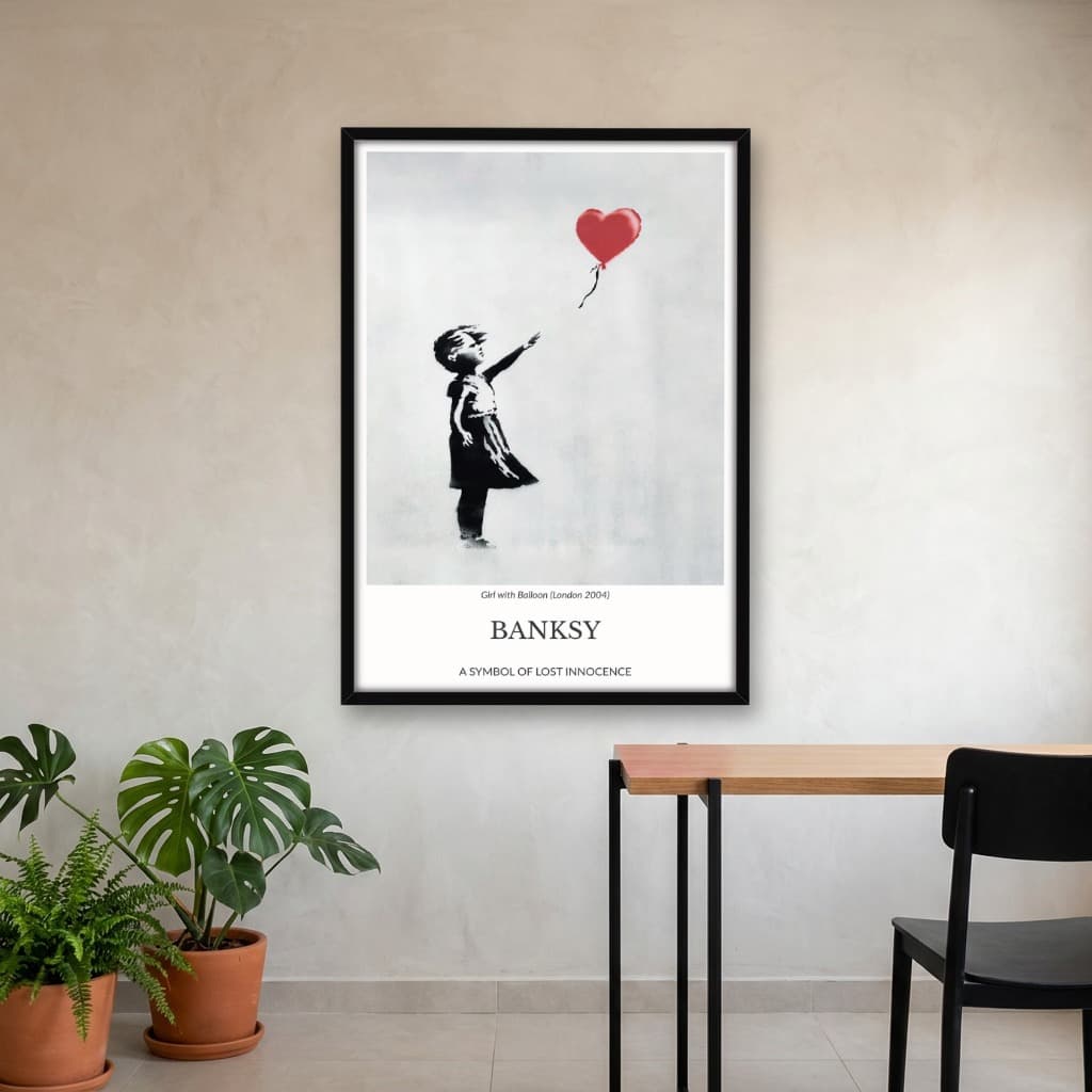 Quadro Decorativo Girl With Balloon Banksy Art