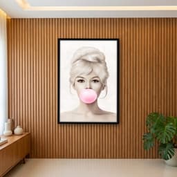 Quadro Decorativo Brigitte Bardot Bola De Chiclete Bubblegum