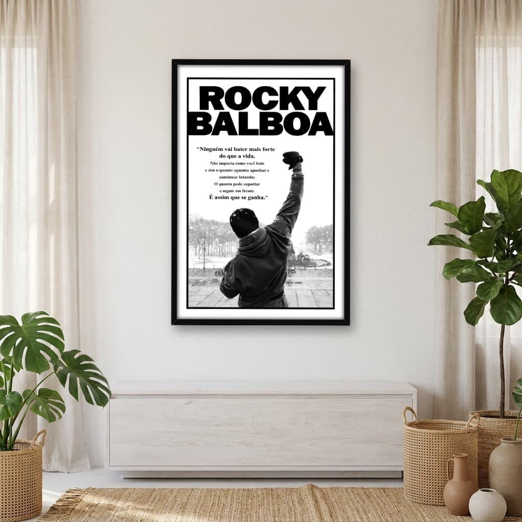 Quadro Decorativo Rocky Balboa - vs Quote