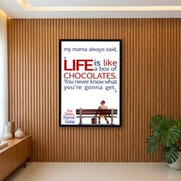 Quadro Decorativo Forrest Gump - Frase