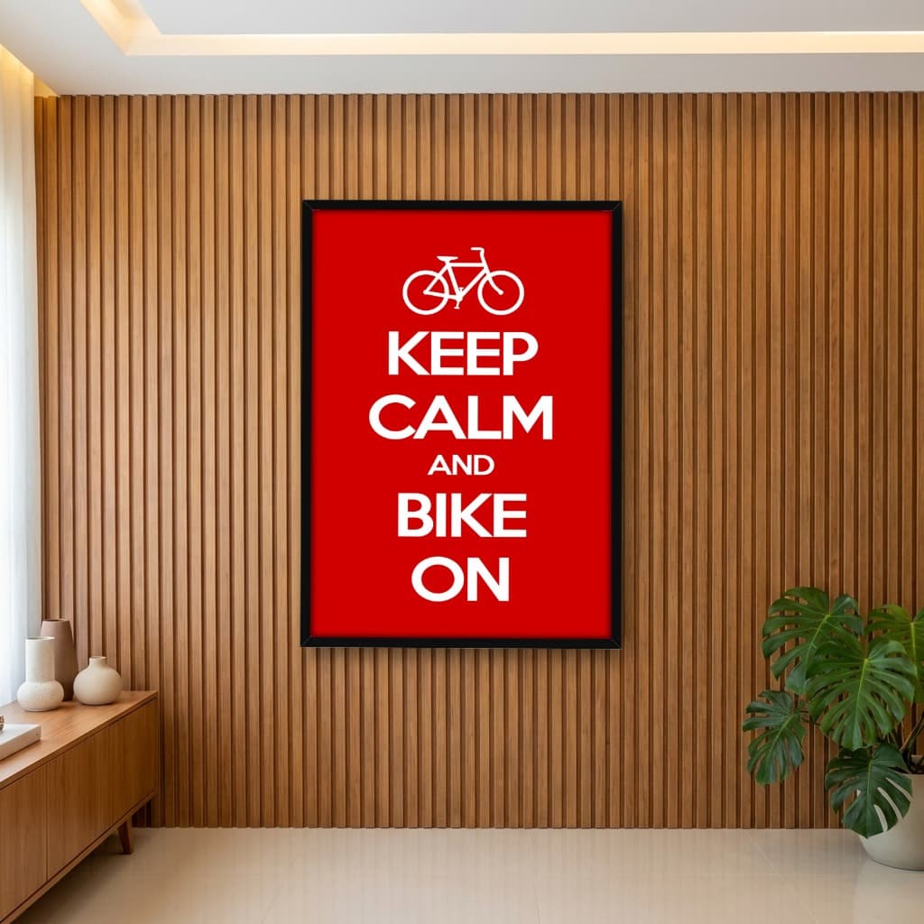 Quadro Decorativo Keep Calm And Bike On