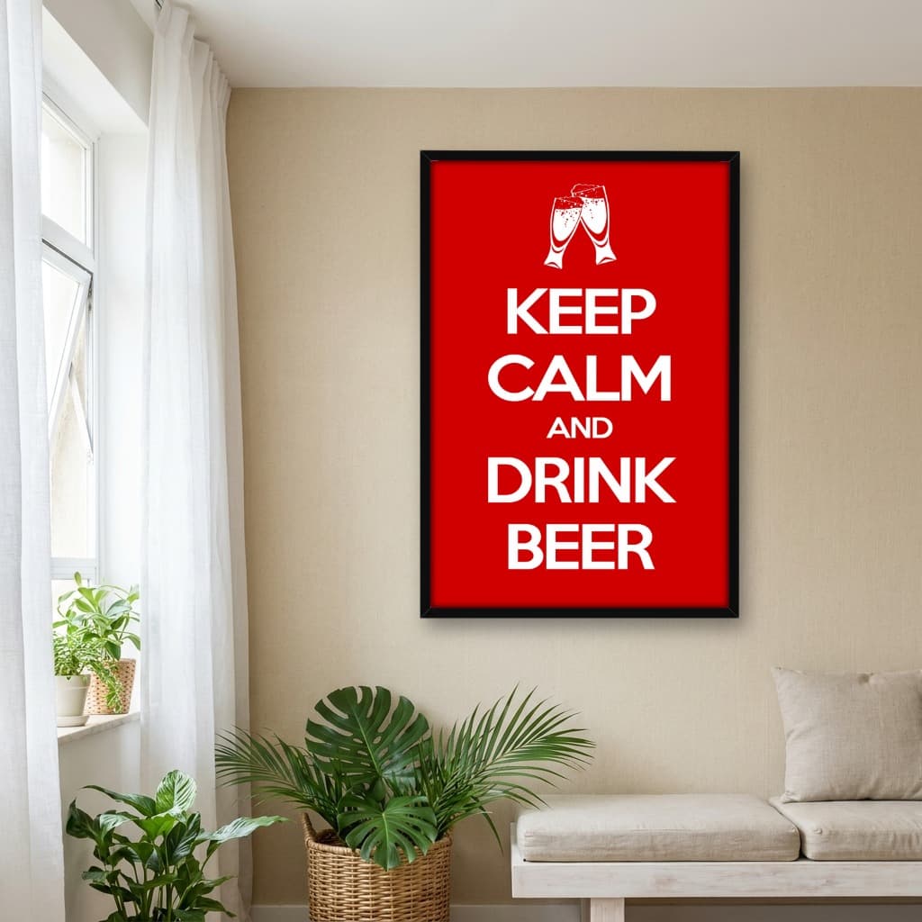 Quadro Decorativo Keep Calm And Drink Beer