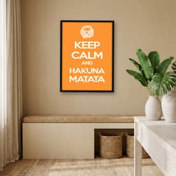 Quadro Decorativo Keep Calm and Hakuna Matata