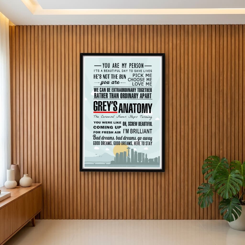 Quadro Decorativo Grey's Anatomy - Frases