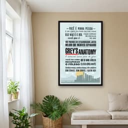 Quadro Decorativo Grey's Anatomy - Frases em Português