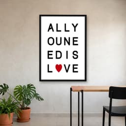 Quadro Decorativo All You Need Is Love - The Beatles