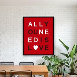 Quadro Decorativo All You Need Is Love - The Beatles