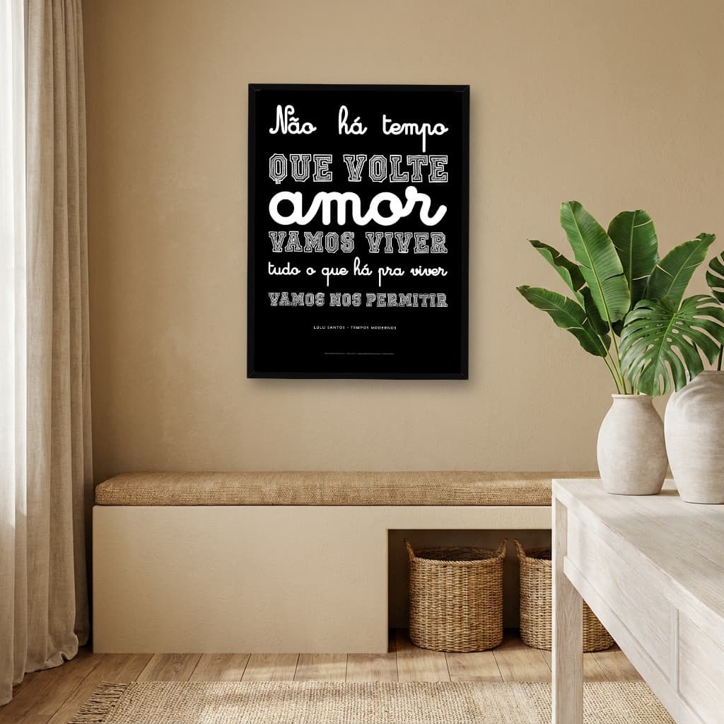 Quadro Decorativo Vamos Viver Tudo o Que Há Pra Viver
