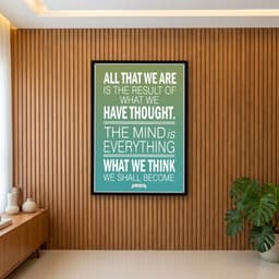 Quadro Decorativo What We Think We Shall Become Buddha - Maharishi Mahesh Yogi