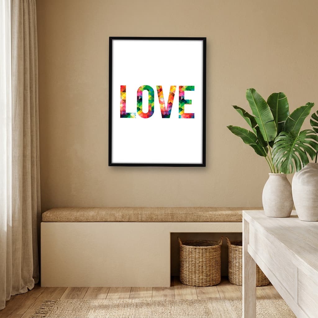 Quadro Decorativo LOVE - Abstract Geometric