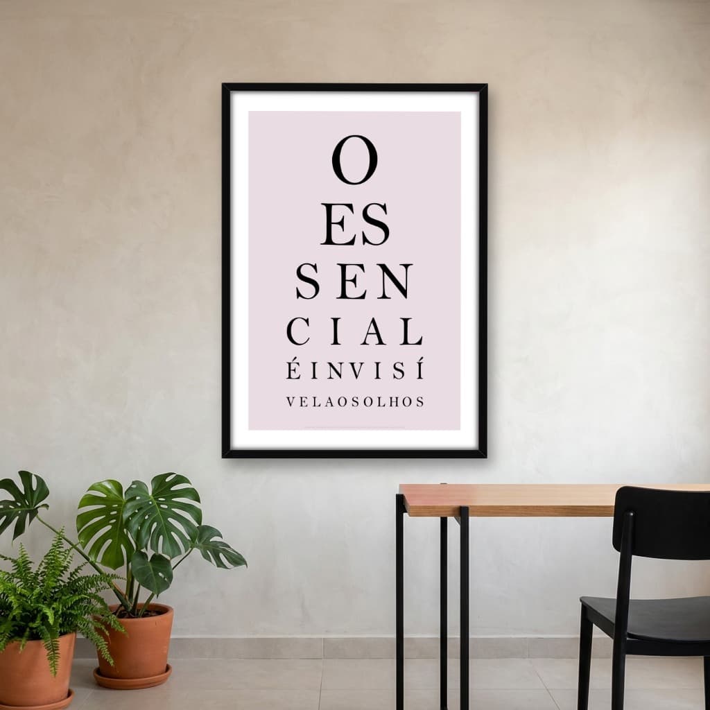 Quadro Decorativo O Essencial é Invisível Aos Olhos - O Pequeno Príncipe
