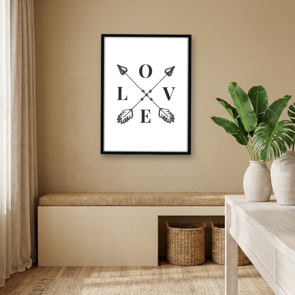 Quadro Decorativo Love Setas