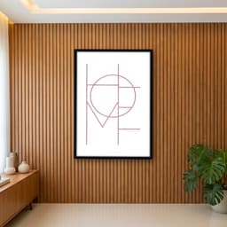 Quadro Decorativo HOME - Rosê - Arte de decoração para casa