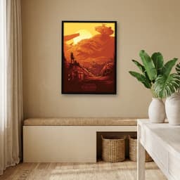 Quadro Decorativo Star Wars - O Despertar da Força - Laranja