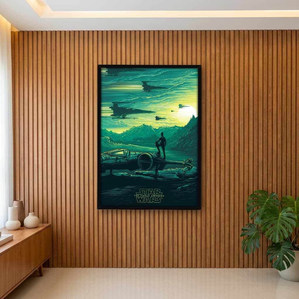 Quadro Decorativo Star Wars O Despertar da Força - Verde