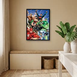 Quadro Decorativo Liga da Justiça - Comics