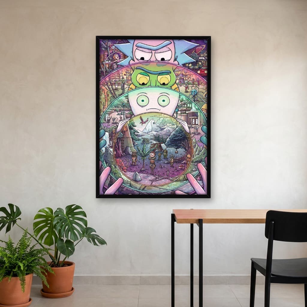 Quadro Decorativo Rick e Morty