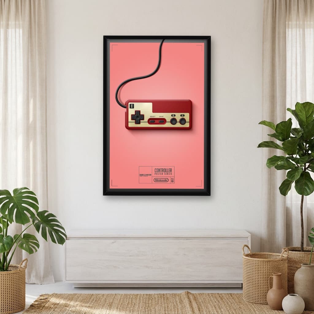 Quadro Decorativo Controle de Games - Nintendo