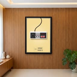Quadro Decorativo Controle de Games - Nintendo E.S.