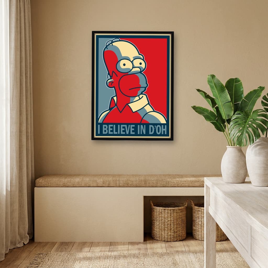 Quadro Decorativo Homer Simpson - I belive in D'oh