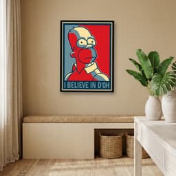 Quadro Decorativo Homer Simpson - I belive in D'oh