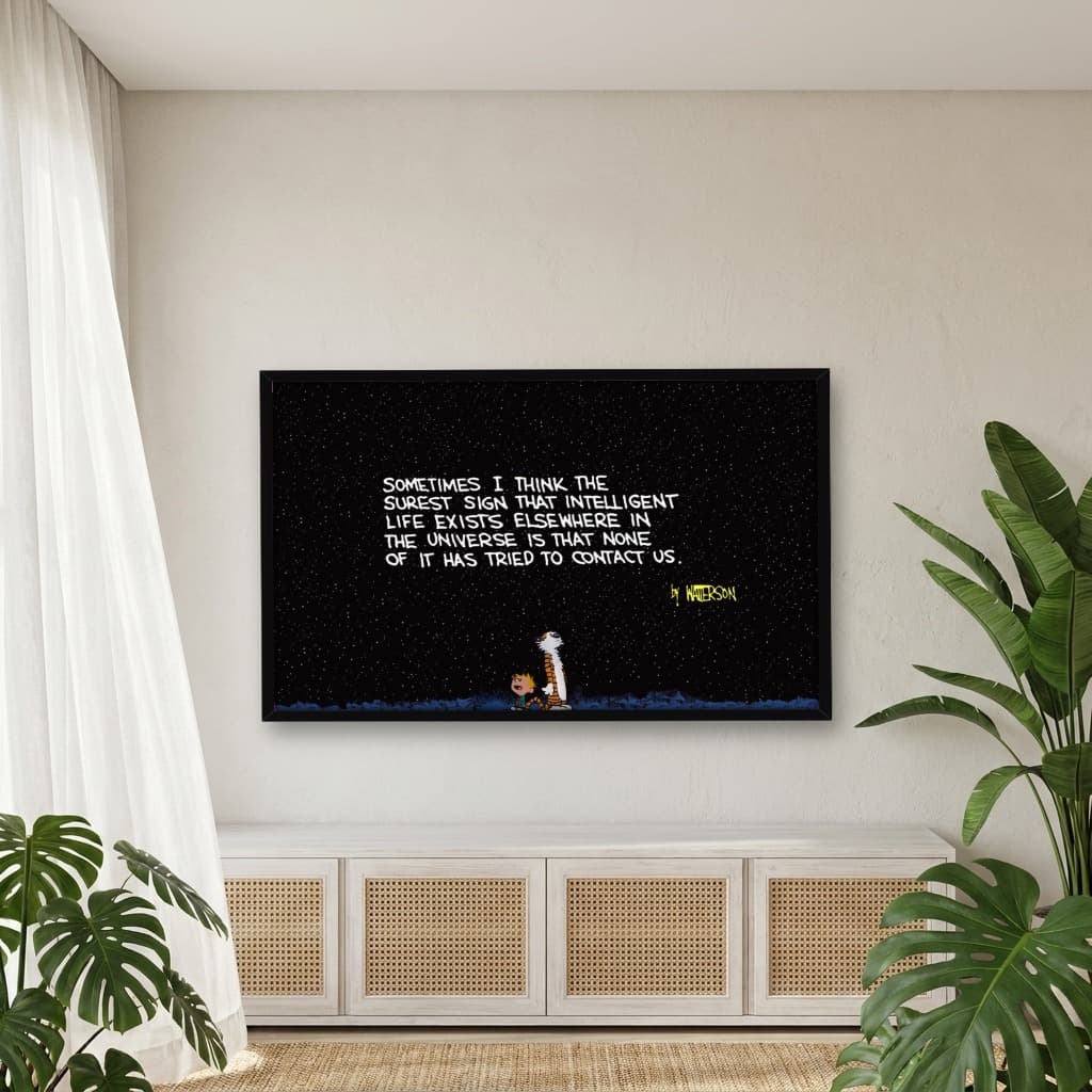 Quadro Decorativo Calvin e Haroldo - Frase
