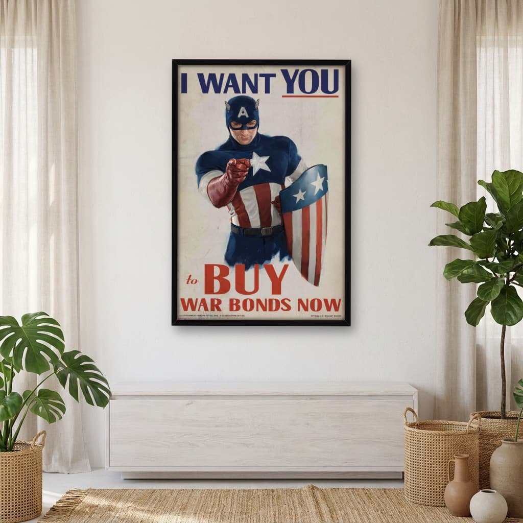 Quadro Decorativo Capitão América - I Want You