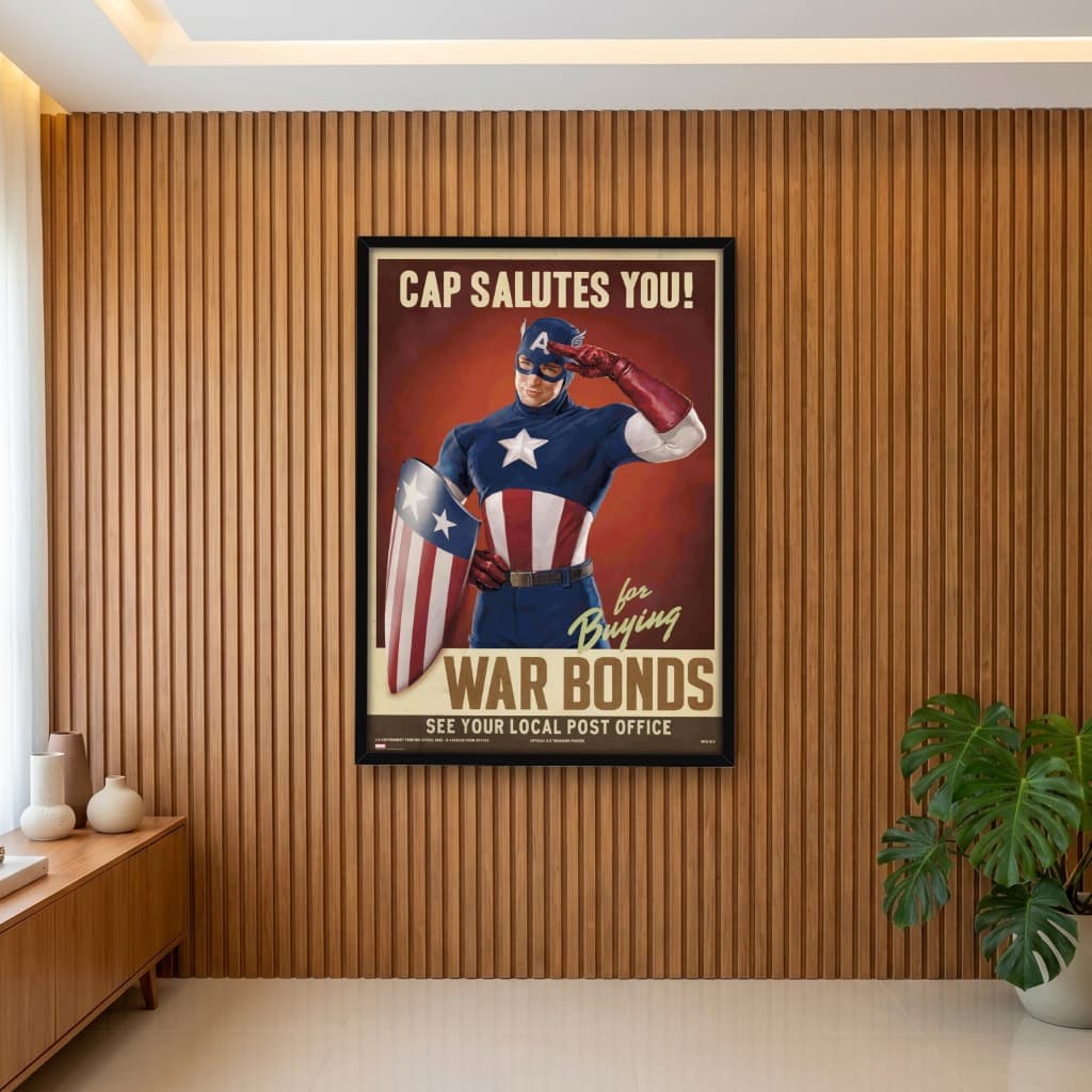Quadro Decorativo Capitão América - Cap Salutes You