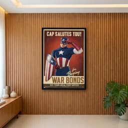 Quadro Decorativo Capitão América - Cap Salutes You