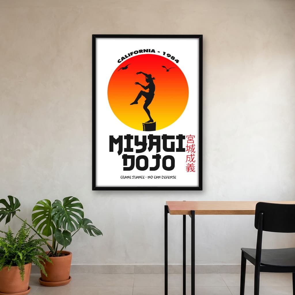 Quadro Decorativo Miyagi-do Karatê Kid Arte - Fundo Branco